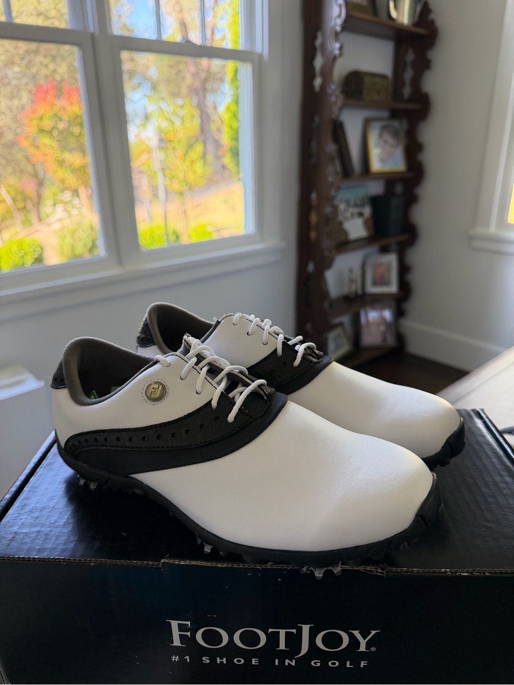 FootJoy White and Black Men's Golf Shoes